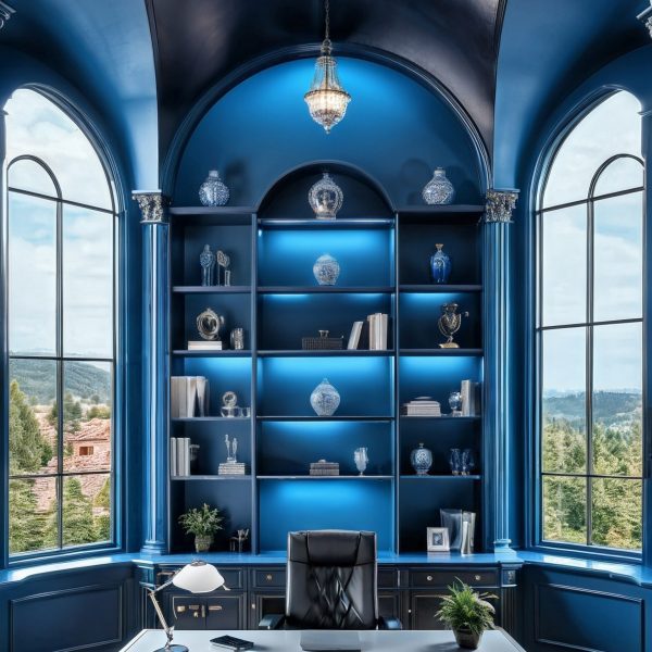 Blue Mansion Office Room Design