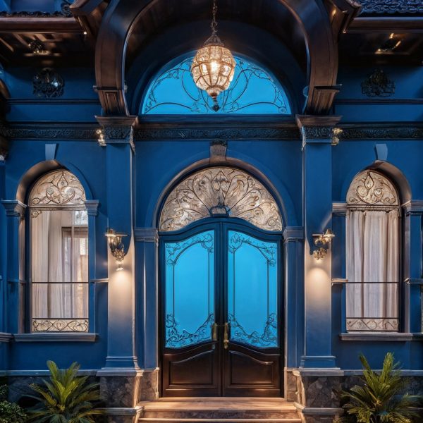 Blue Mansion Entrance Design