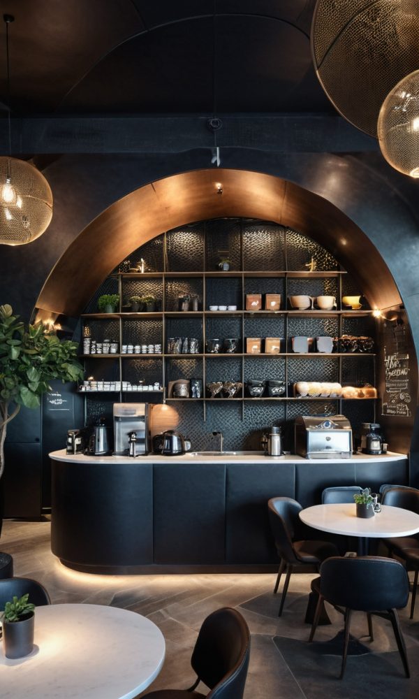 Coffee shop with Expanded Metal Design