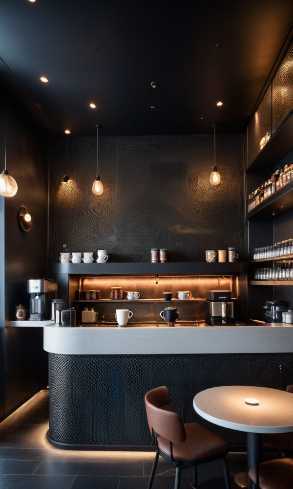 Coffee shop with Expanded Metal Design