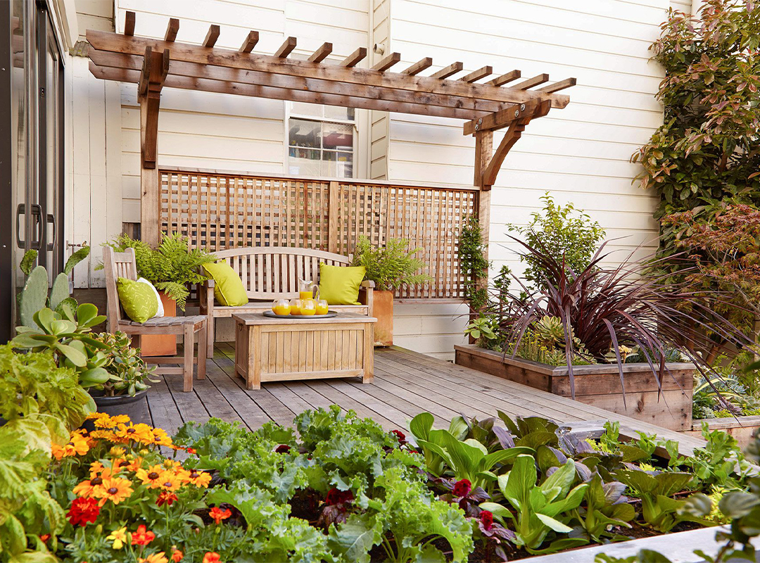 مواد نوین و پایدار در طراحی فضای باغ